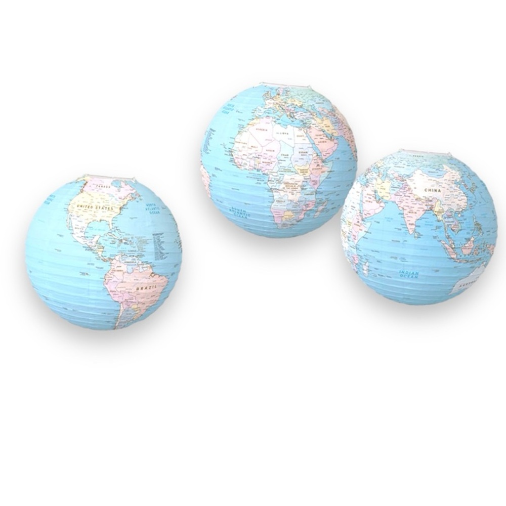 3pk Paper Lantern Globes - 12”- NEW
